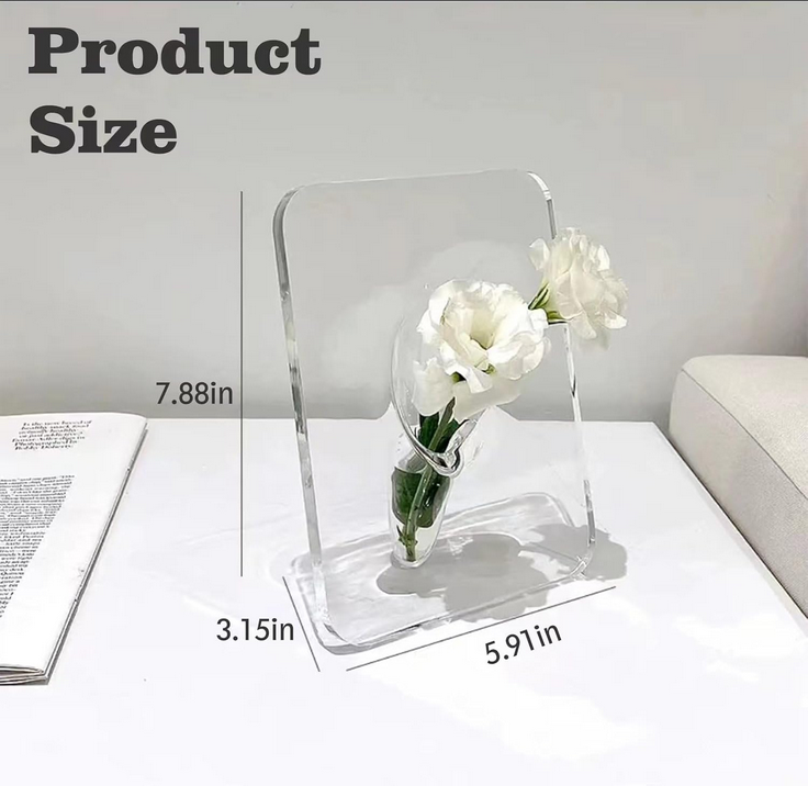 Clear Acrylic Flower Vase Rectangular